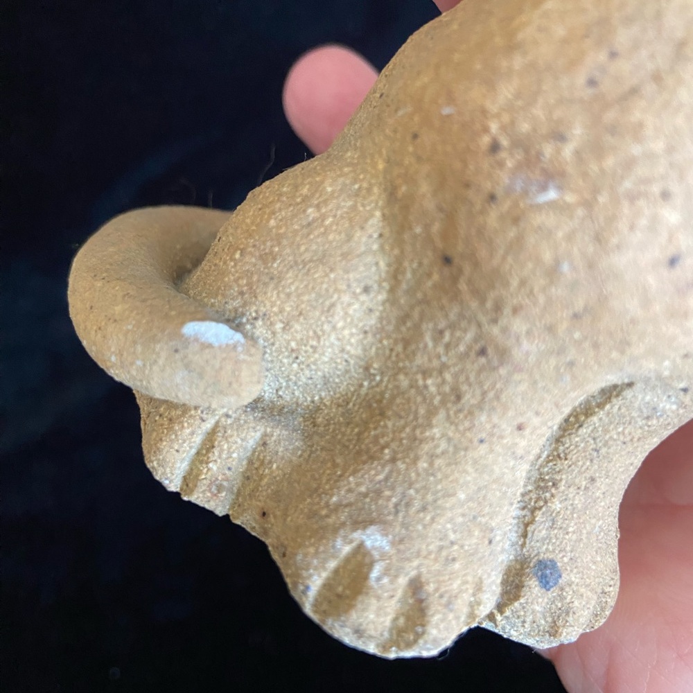 🩵 Adorable Handmade Clay Sand Textured Dog Puppy Figurine Sculpture - Picture 8 of 11